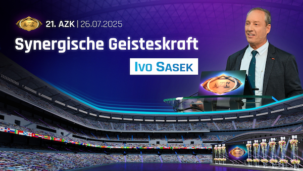 Das Titelbild der rede von ivo Sasek zru 21. AZK "Synergische Geisteskraft"